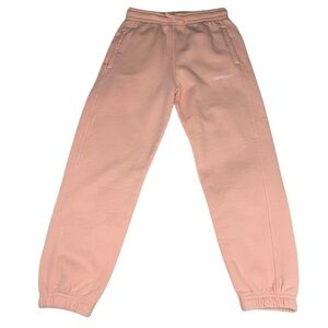 Girls light pink Off-White bookish diag Sweatpants Size 10. New w imperfections